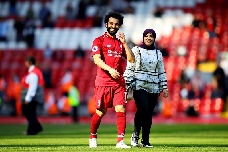 زوجة محمد صلاح نجم ليفربول الإنكليزي