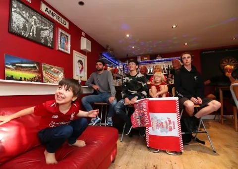 A family of Liverpool supporters