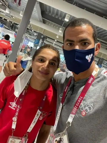 التونسي أسامة الملولي وبطلة المصارعة التونسية مروى العمري