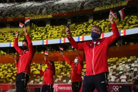 بعثة اليمن في حفل افتتاح أولمبياد طوكيو 2020