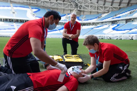 ستاد الجنوب يقوم بتدريب الطواقم الطبية (Qatar2022)