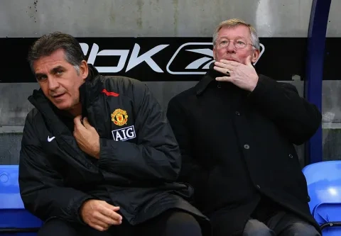 الاسكتلندي ألكيس فيرغسون Alex Ferguson البرتغالي كارلوس كيروش Carlos Queiroz مانشستر يونايتد الإنجليزي ون ون winwin