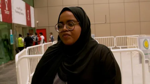 بشرى الحسنية متطوعة عمانية وين وين winwin كأس العرب