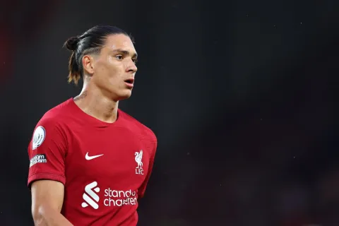 داورين نونيز لاعب ليفربول الإنجليزي (Getty)