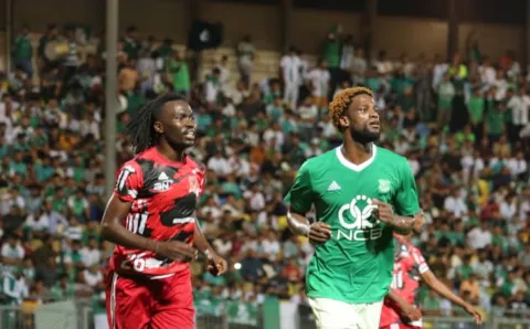 من مباراة الأخضر الليبي وأهلي الخرطوم السوداني في كأس الكونفدرالية الأفريقية ون ون winwin