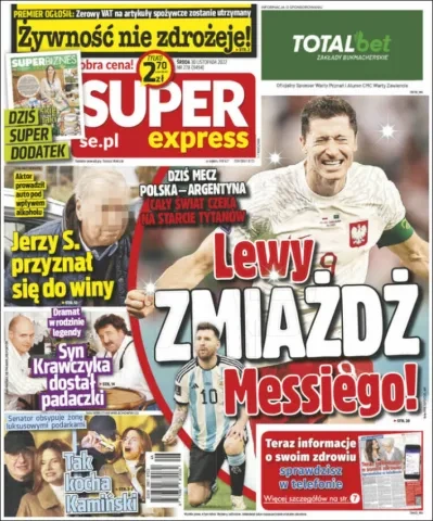 الصفخة الرئيسية لصحيفة سوبر