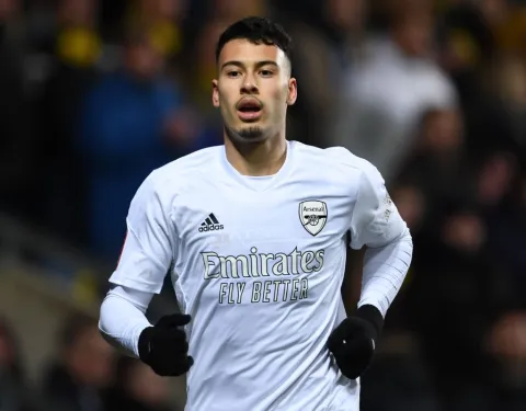 البرازيلي غابرييل مارتينلي لاعب نادي أرسنال (Getty)