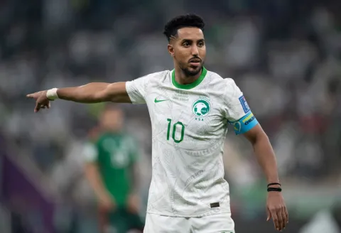 سالم الدوسري نجم نادي الهلال والمنتخب السعودي (Getty) ون ون winwin