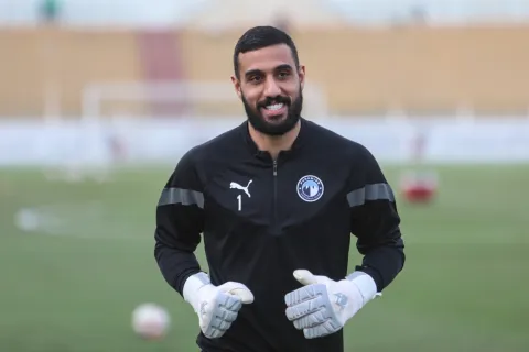 المصري أحمد الشناوي حارس مرمى بيراميدز (Twitter/Pyramids FC) ون ون  winwin