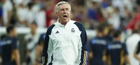 المدرب الإيطالي كارلو أنشيلوتي المدير الفني لنادي ريال مدريد - carlo Ancelotti - Real Madrid  غيتي ون ون winwin Getty