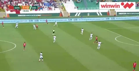 من مباراة المغرب والكونغو الديمقراطية بكأس أفريقيا 2024 (winwin)