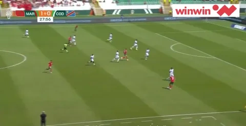 من مباراة المغرب والكونغو الديمقراطية بكأس أفريقيا 2024 (winwin)