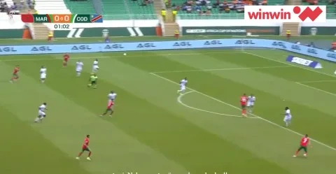 من مباراة المغرب والكونغو الديمقراطية بكأس أفريقيا 2024 (winwin)