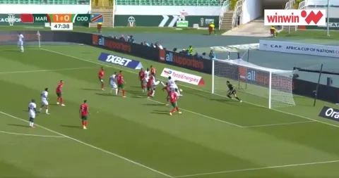 من مباراة المغرب والكونغو الديمقراطية بكأس أفريقيا 2024 (winwin)