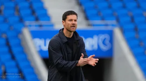 تشابي ألونسو يحتفل بحصد لقب الدوري الألماني مع باير ليفركوزن (X/XabiAlonso) ون ون winwin