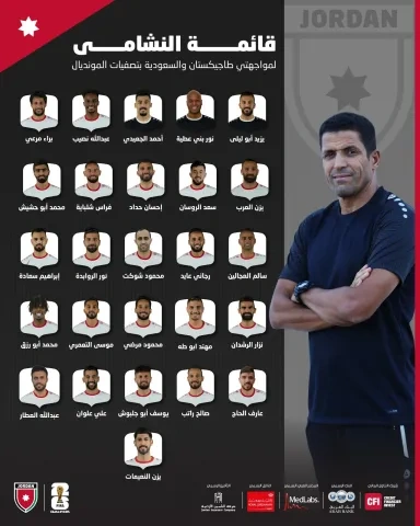 قائمة المنتخب الأردني المستدعاة لمواجهة طاجيكستان والسعودية (FaceBook/JordanFootball) ون ون winwin