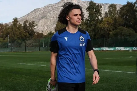 المغربي شمس الدين طالبي لاعب فريق كلوب بروج البلجيكي (Cb)