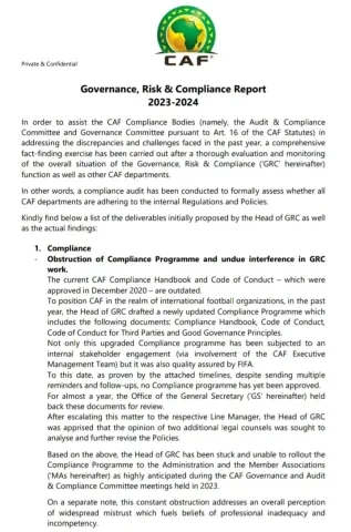 أزمة حادة تضرب كواليس الاتحاد الأفريقي لكرة القدم " كاف " (winwin)