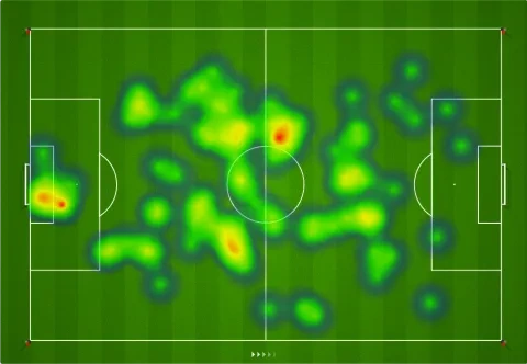 خريطة كاسيميرو الحرارية أمام فولهام