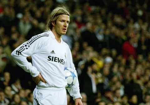 بيكهام لاعب ريال مدريد السابق