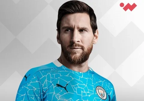 صورة تركيبية ليونيل ميسي بقميص مانشستر سيتي (winwin)