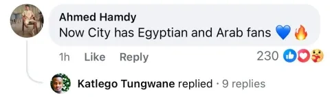 جمهور مانشستر سيتي يرحب بالمصري عمر مرموش في السيتزين