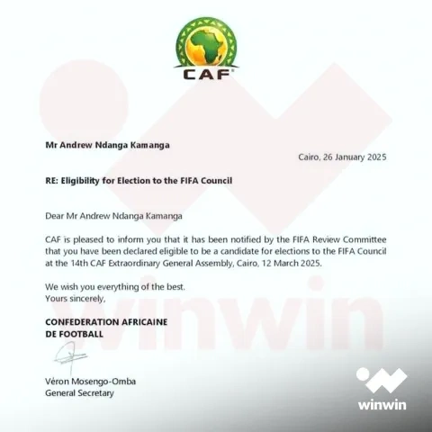 اعتماد أسماء مرشحي كاف في المكتب التنفيذي للاتحاد الدولي (winwin)