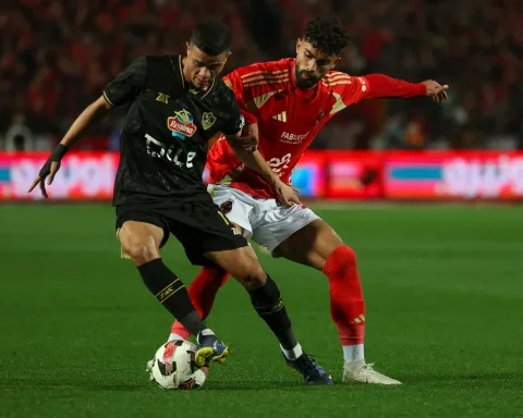 من مباراة الأهلي والزمالك في الدوري المصري