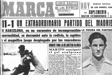 تغطية صحيفة "ماركا" الإسبانية للمباراة الشهيرة