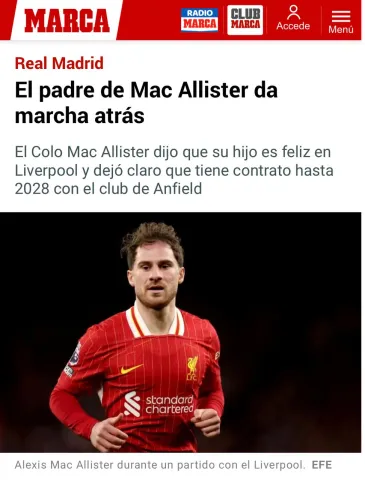 صحيفة ماركا تستشهد بـwinwin في موضوع ماك أليستر