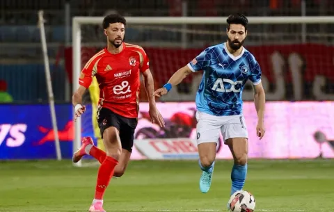 مباراة سابقة بين الأهلي وبيراميدز