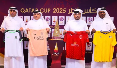 ممثلو الأندية الأربعة المشاركة في نصف نهائي كأس قطر