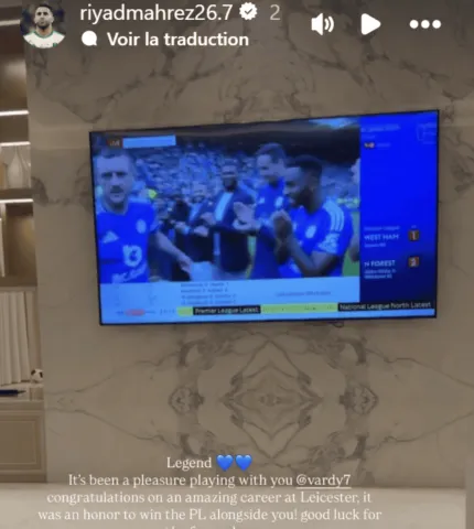 رسالة رياض محرز الوداعية لجيمي فاردي