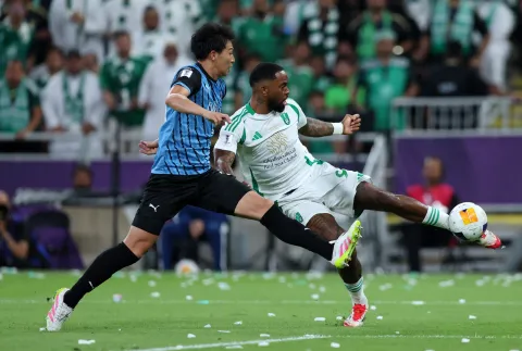 جانب من مباراة الأهلي وكاواساكي في نهائي دوري أبطال آسيا للنخبة (Getty)