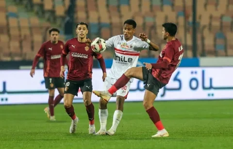 مواجهة سابقة بين الزمالك وسيراميكا في الدوري المصري الموسم الماضي