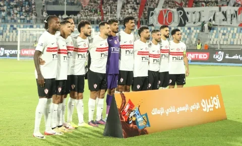 فريق الزمالك خلال مباراة سيراميكا في افتتاحية الدوري (winwin)
